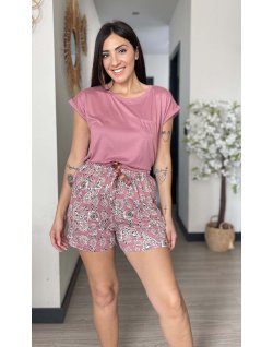Pijama Corto Flor