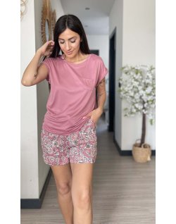 Pijama Corto Flor