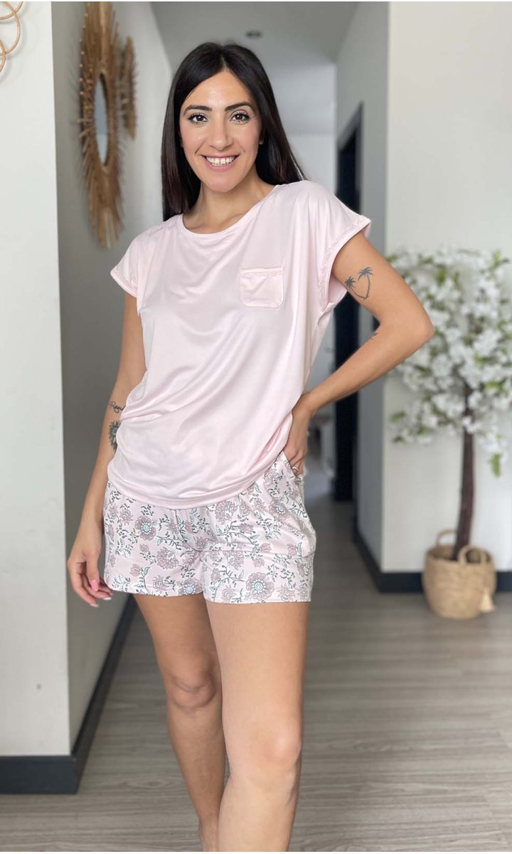 Pijama Corto Flor