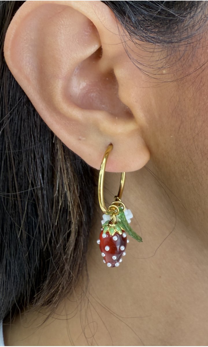 Pendientes Fresas